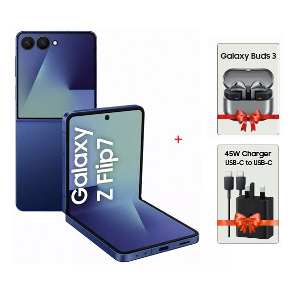 Samsung Galaxy Z Flip7 12GB RAM - 256GB - Gifts | Blue Shadow Samsung Galaxy Z Flip7 12GB RAM - 256GB - Gifts | Blue Shadow